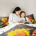 thumbnail image 4 of Feelyou Cartoon Red Bird Twin Bedding Sets 7-Piece for Teens, Kawaii Rustic Animal Bedding Comforter Set, Vibrant Sunflower Reversible Sheet Sets, Breathable Home Decor, 4 of 7