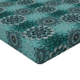 thumbnail image 2 of Ambesonne Mandala Fitted Sheet 2 Pcs Set, Hippie Oriental Spring, Twin XL, Taupe Black Turquoise, 2 of 3