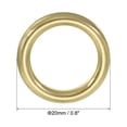 thumbnail image 2 of Uxcell Brass O Ring, 4 Pack 0.8" Inner Dia Solid Brass Round Ring for Leather Craft Purse, 2 of 6