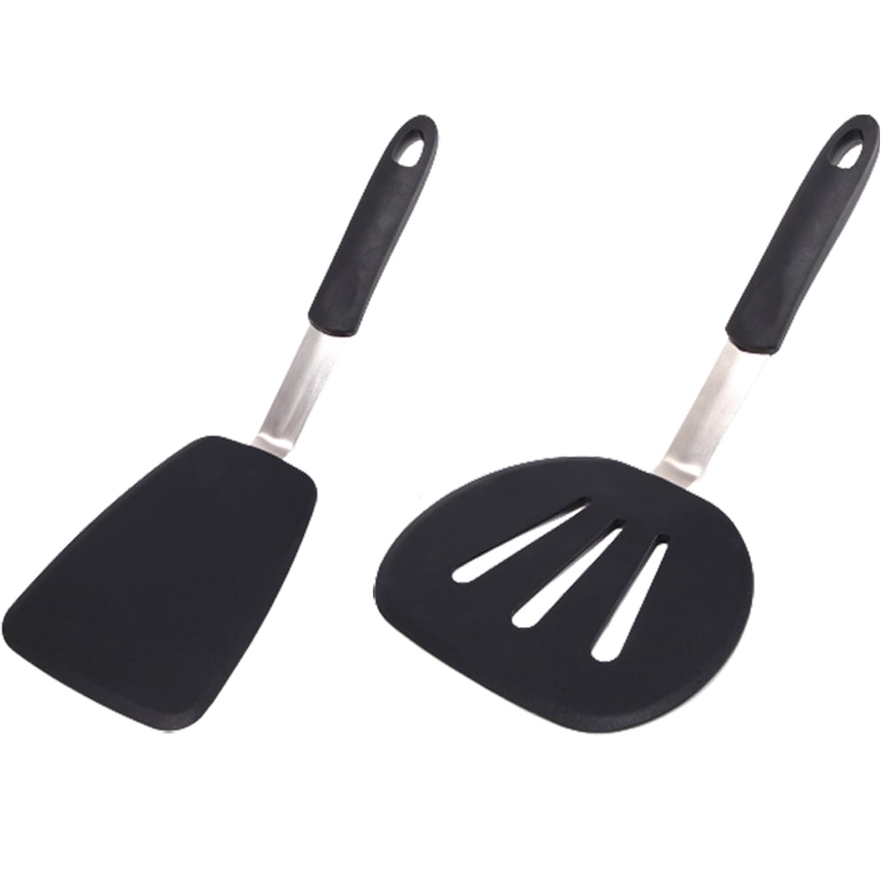 4x Silicone Spatula Stainless Steel Core Cooking Utensils for Fish