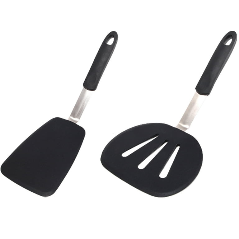 2pcs Silicone Spatulas Nonstick Cookware, Heat Resistant Cooking Utensils, BPA Free Rubber Spatulas, No Scratch No Melt, Great for Eggs, Cookies