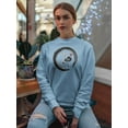 thumbnail image 2 of Lotus Flowers In Black Enso Zen Sweatshirt Women -Image by Shutterstock, Female x-Large, 2 of 4