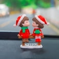 Cute Couple Car Accessories Red Cute Doll Resin Girl And Boy