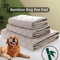 thumbnail image 3 of Waterproof Pet Pad And Bed Mat For Dog Natural Bamboo Fiber Premium Reusable Washable Leak Proof Pee Pads， Soft Absorbent Protection Potty Mats, 3 of 13