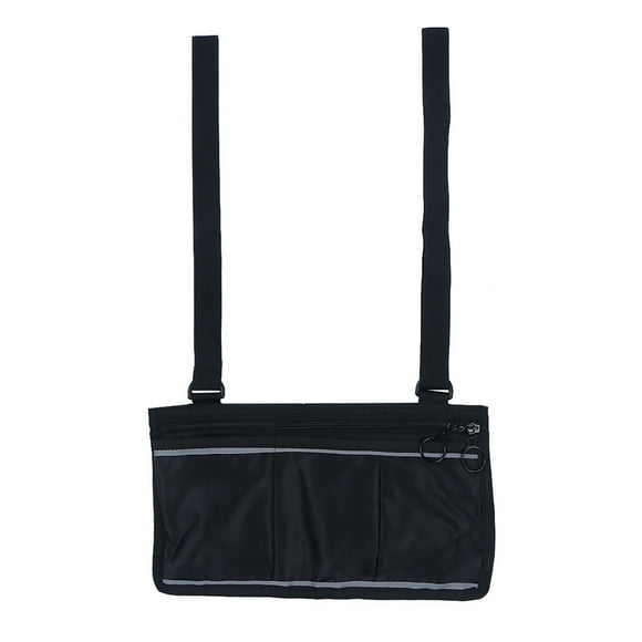 Bolsa colgante para silla de ruedas, bolsa de transporte portátil, bolsa de almacenamiento multifunción, accesorios para silla de ruedas (negro)