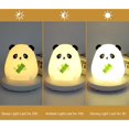 thumbnail image 2 of Lámpara de noche con forma de panda, bonita lámpara de noche LED para niños, luz de noche blanda de silicona regulable con sensor táctil, decoración de escritorio con forma de animal para niños, 2 of 5