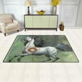 thumbnail image 3 of Coolnut Lightweight Soft Area Rugs 31x20 Inch, Favored Horse Floor Mat Doormat for for Rooms Entrance Hardwood Floor Living Room 2'7" x 1'8"） Nursery Rugs, 3 of 6