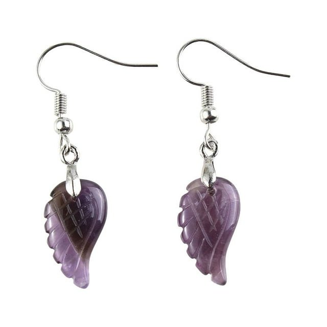 Minnieouse 1 par de aretes de perla, dulce regalo, exquisito, atractivo, hermoso, duradero, a prueba de herrumbre, cristal tallado, ala de ángel Ropa, zapatos y accesorios Miscelánea Tipo 1