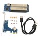thumbnail image 3 of Tarjeta elevadora PCIE Express X1 a PCI doble Tarjeta elevadora PCIE de amplia aplicabilidad Plug and Play de 6 Gbps con LED azul para Windows Control maestro PCIE a PCI dual ASM1083, 3 of 14