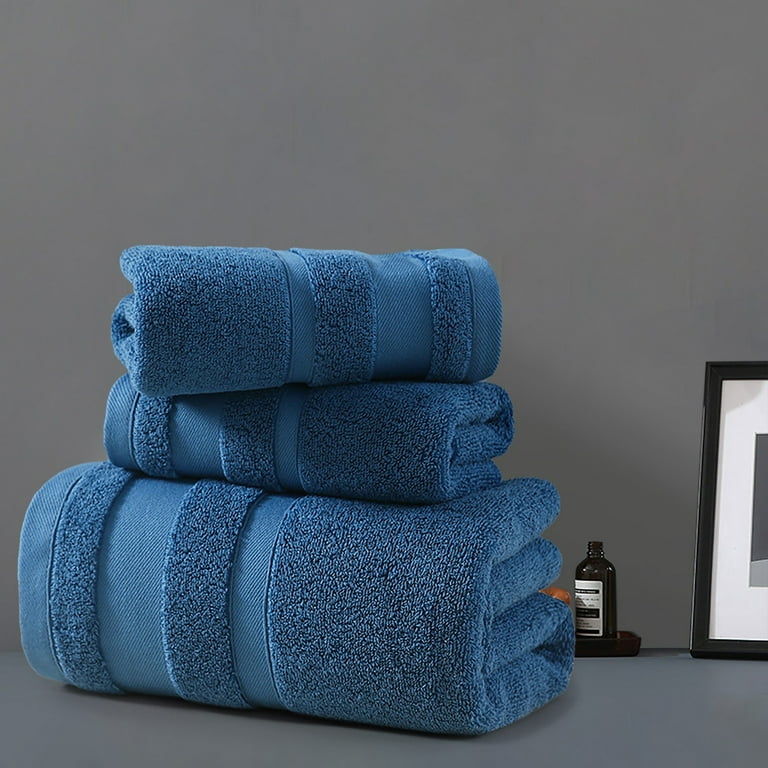 Blue and tan bath towels sale