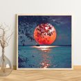 thumbnail image 3 of 5D DIY diamante pintura lago puesta de sol completo redondo diamante mosaico hogar Likrtyny decoración de arte, 3 of 9