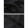 thumbnail image 2 of TACVASEN Mens Outdoor Soft Shell Hoodie Winter Fleece Jacket hooks and loops Coat Black 2XL, 2 of 8
