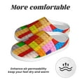 thumbnail image 6 of Fotbe Colorful Plastic Blocks Pattern Pattern Women's Fuzzy Curly Fur Memory Foam Loafer Slippers Indoor Outdoor Slippers Winter Home Shoes-40/41, 6 of 7