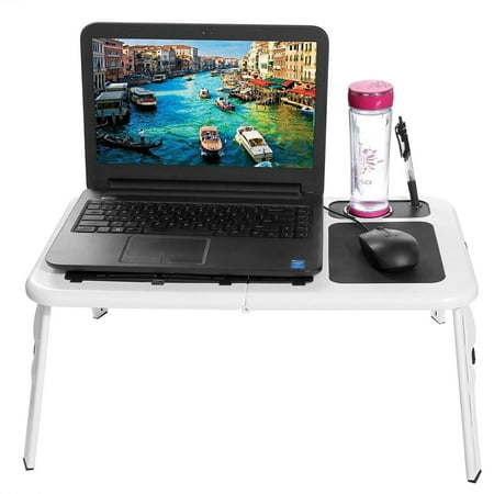 Folding Lap Desk Adjule Laptop Table For Home Bed With 2 Folding Lap Desk Adjule Laptop Table For Home Bed With 2 Cooling Fans Mouse