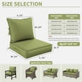 thumbnail image 2 of Kimunuk Outdoor Seat Cushion Set, 24" X 24" X 4" Water-Resistant & Fade-Resistant Patio Furniture Replacement Cushions with Handle and Straps for Sofa Chair, Ligth Green, 2 of 7