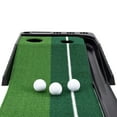 thumbnail image 5 of Odoland Portable Golf Ball Return Putting Green Set,Indoor/Outdoor Training Mat 100x12 Inches + Putter + 3 Balls, Perfect Gift for Both Kids and Adults, 5 of 7