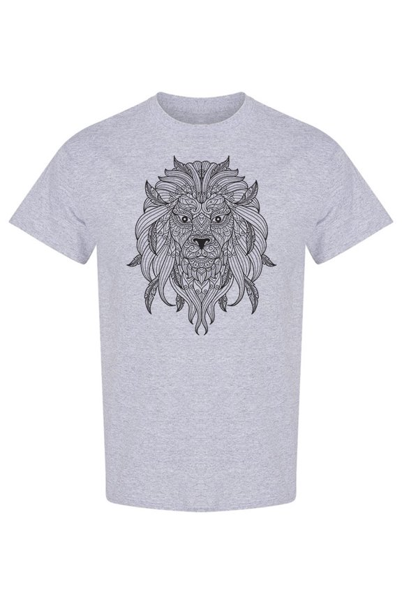 Cool Lion Face Design T-Shirt Men -Image by Shutterstock, Male XX-Large