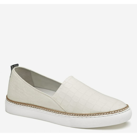 Johnston & Murphy Women's Callie Slip-On White Croc Embossed Sheepskin - 78-14516