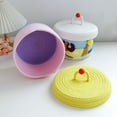 thumbnail image 4 of Small Woven Storage With Lid Cute Animal Toy Organizers Rope Storage For Living Room Area Decorative Small Rope Boxes With Lid Handwoven Rope Decorative Storage For Stationery Organizer Drawers, 4 of 4