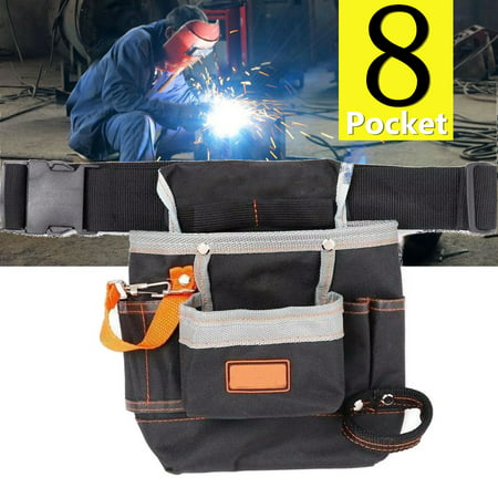 Moaere Multi-functional Electric Tool Pouch Bag 8 Pocket with Waist Belt for Wrench Hammer