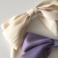 thumbnail image 3 of 2 Pack Hair Clips Bow Tie Hair Accessories Satin Bow-knot Spring Clips, Purple, 3 of 5