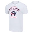 thumbnail image 2 of Men's Starter White Columbus Blue Jackets Logo T-Shirt, 2 of 3