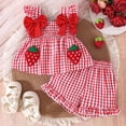 thumbnail image 2 of UngA Girl Toddler Clothes 3 6 12 18 24 Months 2T 3T 4T 5T Girls Outfits Short Sleeve Shorts Sweatsuit Outfits 2 Piece Clothing Set(Red,9-12 Months), 2 of 7