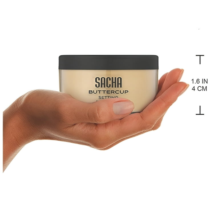 Sacha Buttercup Setting Powder. No Ashy Flashback. Blurs Fine Lines and Pores