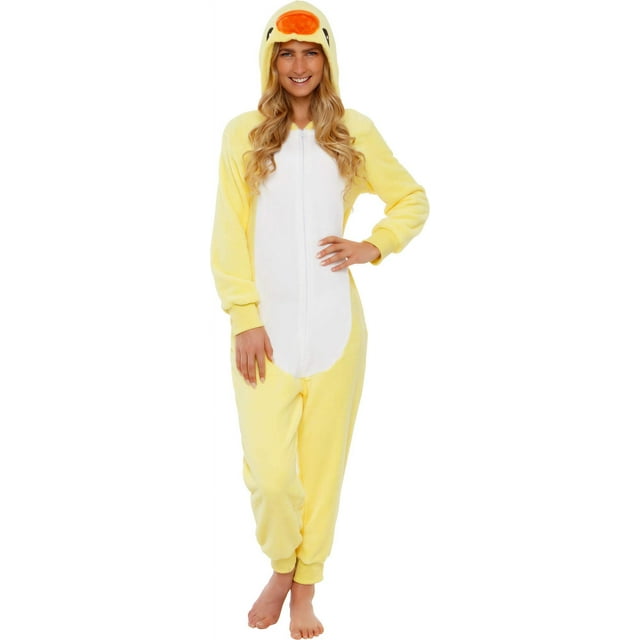 ¡Onesie Funziez! Pijama ajustado con disfraz de pato para adulto