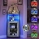 thumbnail image 3 of Gabinete de Bar Esquinero con Luz LED, Gabinete Industrial de Vino de 5 Niveles con Porta Vasos, Aparador Moderno para Licores, 3 of 6