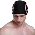 thumbnail image 2 of FYBTO Casquette de Natation Signe de Paix Fleur Adulte FYBTO Polyester, 2 of 4