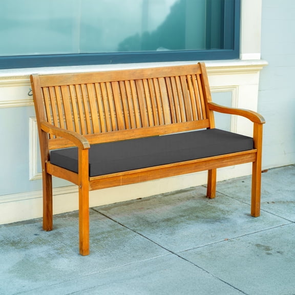 Eurhowing Outdoor Bench Cushion 48x18x3 Inch, Waterproof UV Resistant Patio Seat Pad with Ties, High Density Foam Furniture Cushion for Porch Swing Garden, Gray