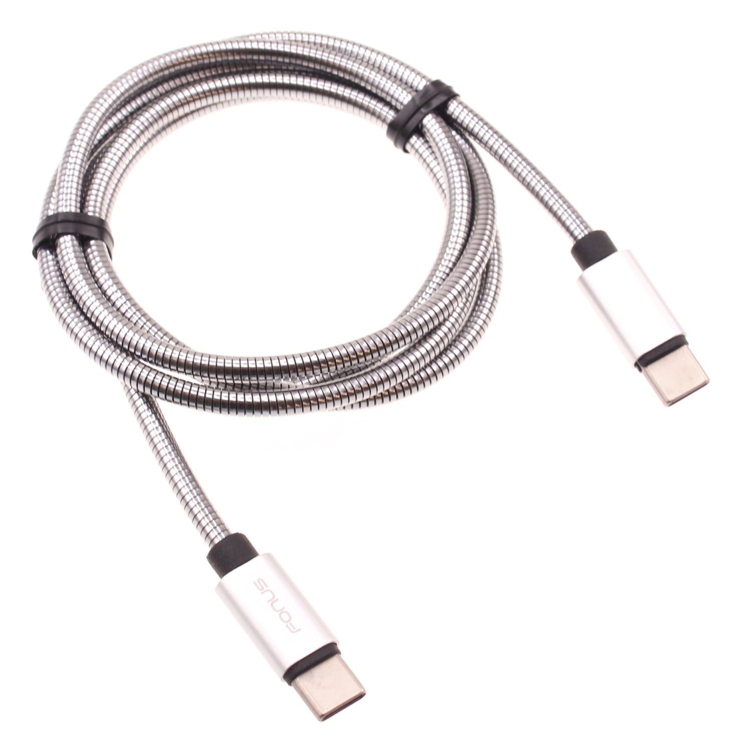 3ft Metal PD Cable Type-C to USB-C Charger Cord Power Wire Sync Long Y8W for Samsung Galaxy S20 Ultra Tab S6 Lite 10.4 S7 Plus (2020) Active Pro S3 9.7 10.5 S5e 10.5 S4 10.5 A 8.4 (2020)