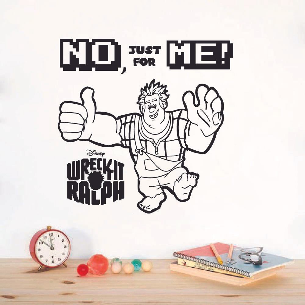 Wreck It Ralph Cartoon Movie No, Just For Me Ralph Quote Vinyl Wall Art Wall Sticker Wall Decal Decoration For Home Room Wall Boys Girls Kids Room Playroom Wall Décor Décor Design Size (30x30 inch) - image 3 of 3