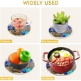 thumbnail image 5 of SKYSONIC 2Pcs Easter Rabbit Flower Egg Pot Holders Trivets, Watercolor Cotton Thread Weave Trivet Heat Resistant Mats Pot Teapot Protection Table Decorative, 5 of 7