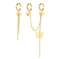 thumbnail image 1 of Femmes Doigt Bijoux Alliage - 2PCS Papillon Punk Chaîne Doigt Anneau Ouvert, 1 of 10