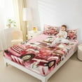 thumbnail image 4 of jejeloiu Chic Christmas Truck Merry Xmas Gifts Cute Snowmen Cookie Twin Sheet Set,Microfiber Girls Child Bedding,3pcs, 4 of 7