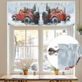 thumbnail image 7 of Golden Retriever Red Car Valances for Windows, 42 x 12in, Christmas Winter Snow Xmas Tree Rod Pocket Kitchen Valance Curtain Light Filtering Window Treatments for Living Room Bedroom, 1 Panel, 7 of 7