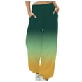 thumbnail image 2 of Babysbule Womens Gradient Cargo Pants Women's Casual Loose Sports Sweatpants Ankle Banded Trousers Gradient Fleece Pants, 2 of 5
