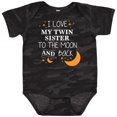 thumbnail image 3 of Inktastic I Love My Twin Sister to the Moon and Back Boys or Girls Baby Bodysuit, 3 of 5