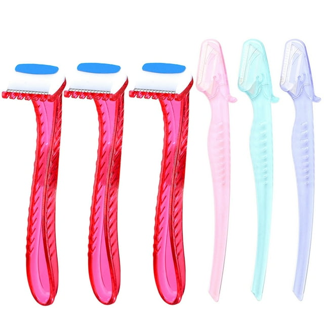 Rasoir à Sourcils 3 Pcs Rasoir à Sourcils Portable Rasoir pour le Visage avec 3 Pcs Rasoir de Rasage