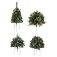 thumbnail image 7 of Shoreew Lighted Artificial Christmas Urn Filler Battery Operated Pre-lit Xmas Pine Tree with Tripod Stake And 50 LED Light Outdoor Planter Filler for Holiday Porch Yard Decor, 7 of 7