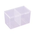 thumbnail image 2 of CNKOO Storage Box Double Grids Visible Buckle Convenient Creative Storing Cotton Swab Wear-resistant Transparent Design Nail Charm Organizer Nail Tools, 2 of 8