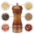 thumbnail image 1 of HmNPlay Food Storage,Container Wood Pepper Grinder Pepper Mill Adjustable Coarseness 5 Inches Wooden Peppermill Ceramic Grinding Mechanism Mill Refillable, 1 of 8