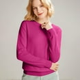 thumbnail image 4 of Sweaters for Women Trendy Crewneck Lightweight Knit Sweater Winter Warm Cute Long Sleeve Tops Pullover for Casual Outfits 2026 Hot Pink XL, 4 of 9
