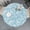 Blue Leaves, variant on Oval Fitted Tablecloth with Flannel Backing Elastic Table Cloth Waterproof Oil-Proof Plastic Table Cover Best for 68" x 48"