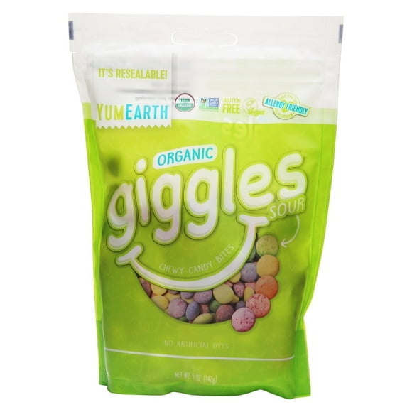 YumEarth - Organic Giggles Chewy Candy Bites Sour - 5 oz.