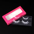 thumbnail image 4 of Pestañas postizas blancas creativas para fiesta de Halloween, extensión de pestañas superiores e inferiores, maquillaje de pestañas naturales suaves y Wispy, 2 pares, 4 of 5