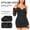 01 Black, variant on Weiqiqre Shapewear for Women Plus Size , Women's Plus Size Cute Backless Lace Sheath Slip Dresses Shaping Dress