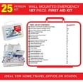 thumbnail image 6 of Primacare KC-25PM 25 Person Medium Emergency Preparedness First Aid Kit for Home, School and Office, Wall Mounted, 6 of 8